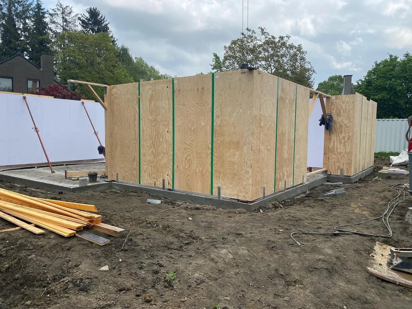 Nieuwbouw vrijstaande ééngezinswoning in houtskeletbouw - Sint-Denijs-Westrem Gent (44)