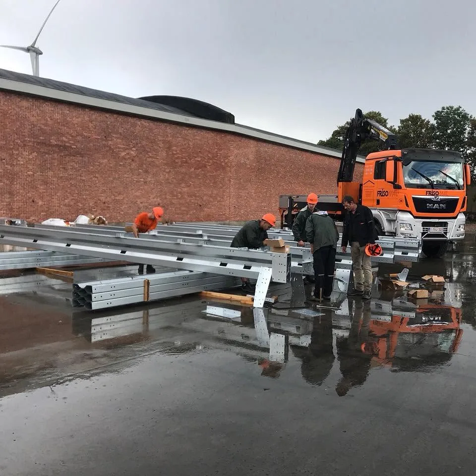 Bouw van een prefabloods - Gent Singel (8)